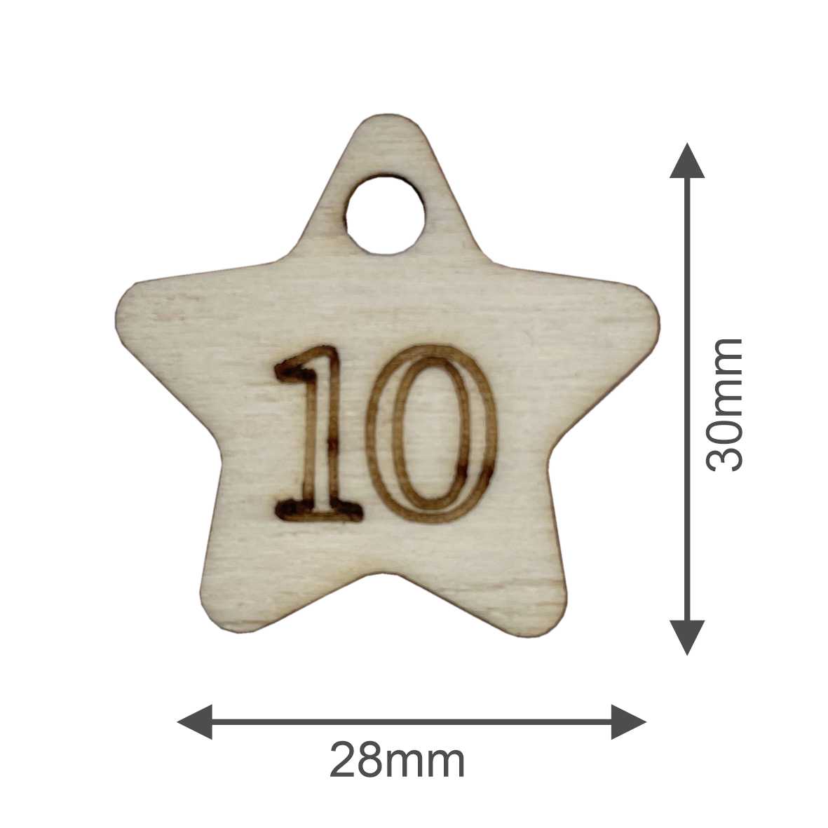 Adventskalender Zahlen aus natürlichem Birkensperrholz