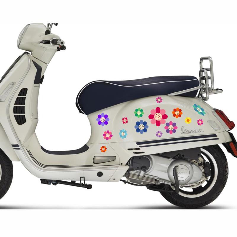 16 Blumen Flower Power Hippie Sommer perfekt für Bulli Auto Mofa - FOTOFOL