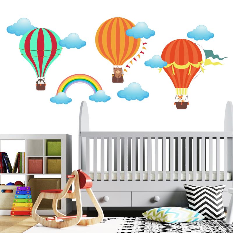 Wandtattoo "Heißluftballons" für Kinder kaufen und aufkleben - FOTOFOL