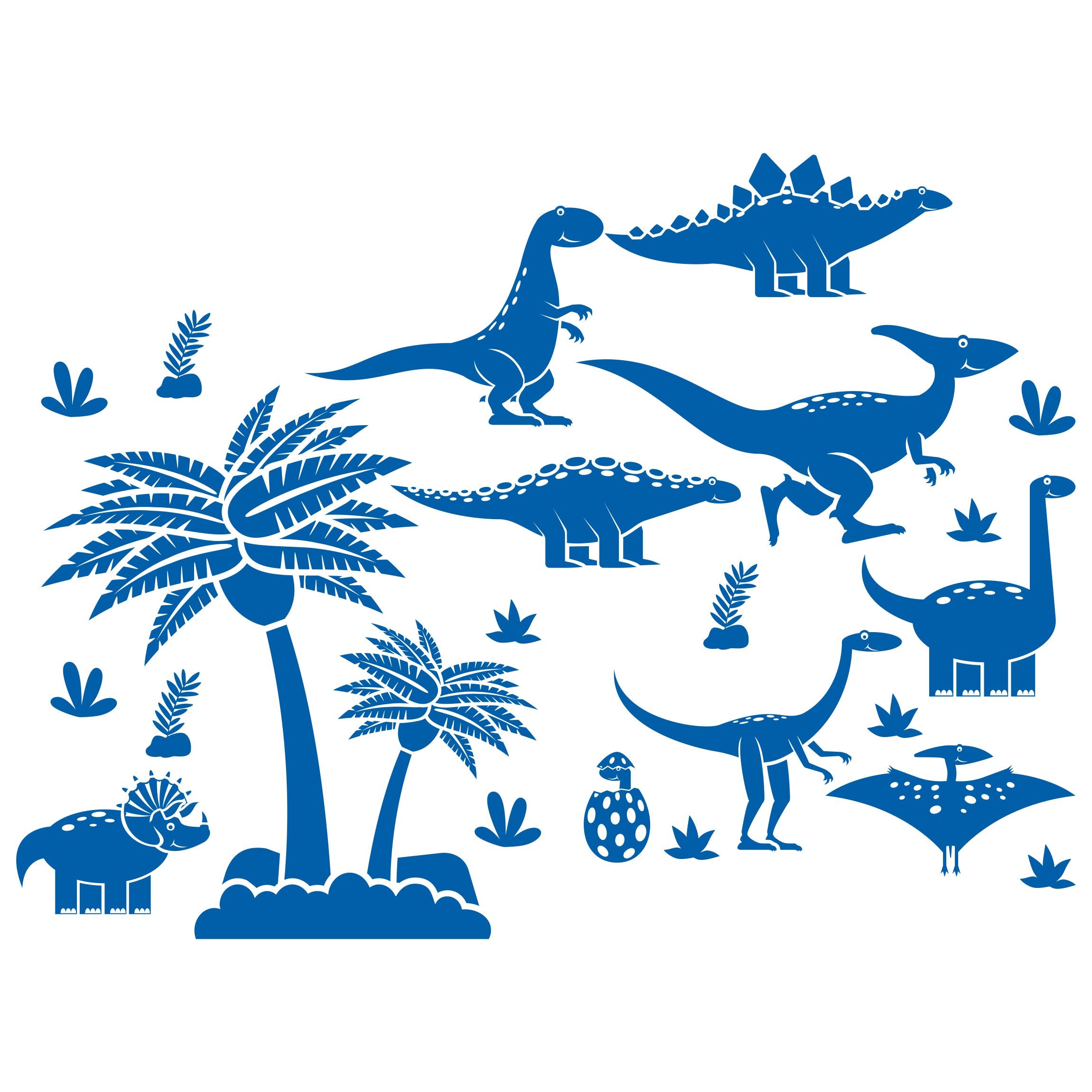 Aufkleber Wandtattoo Dinosaurier Steinzeit Dino Kinderzimmer Junge - FOTOFOL