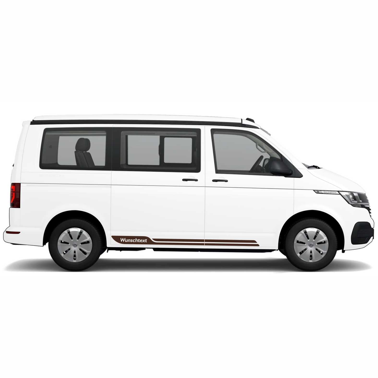 Seitenstreifen passend für VW T6.1, T6, T5, Multivan, Bulli, Wunschtext Aufkleber - FOTOFOL