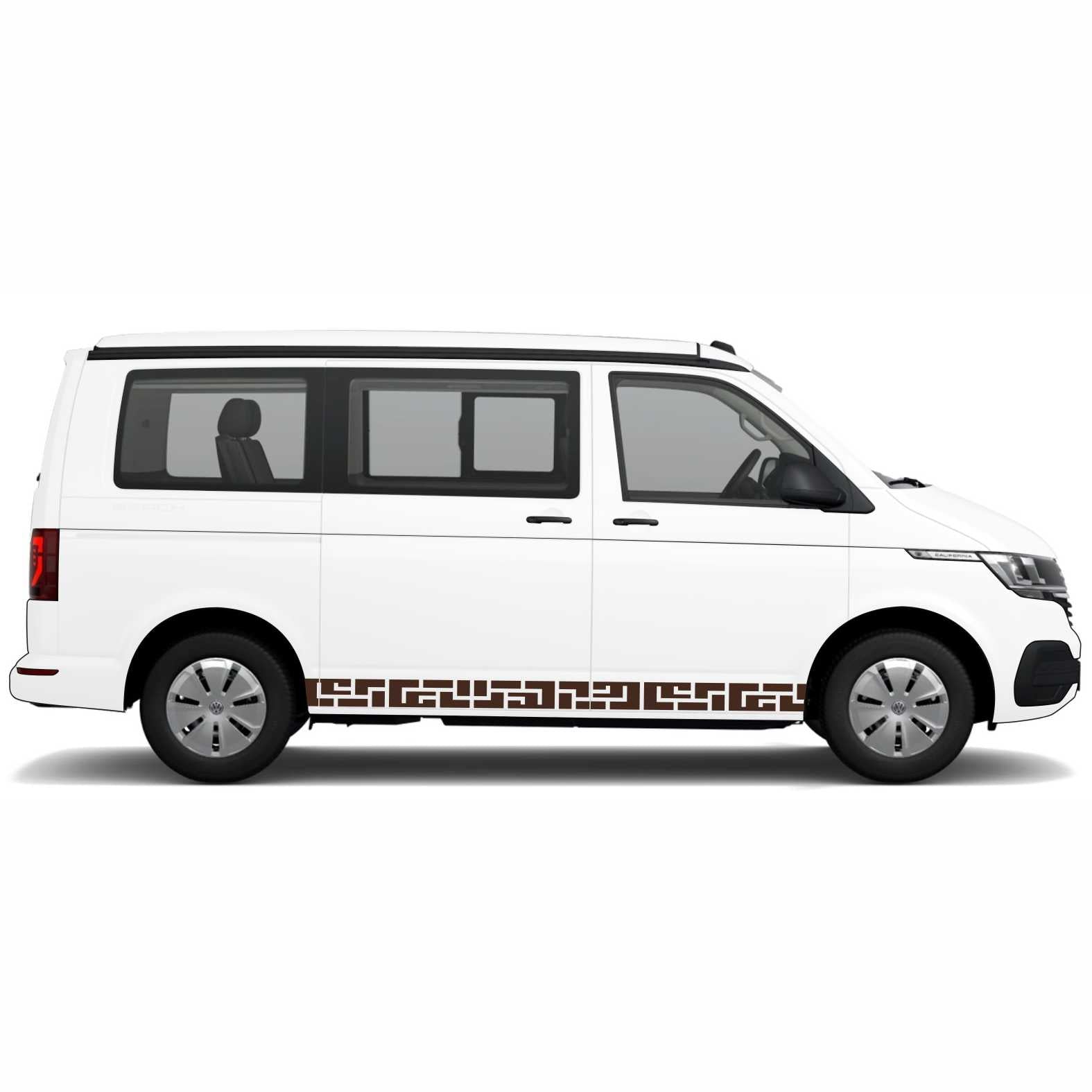 Seitenstreifen passend für Volkswagen Multivan Transporter T5 T6 T6.1 VW Bus Autoaufkleber - FOTOFOL