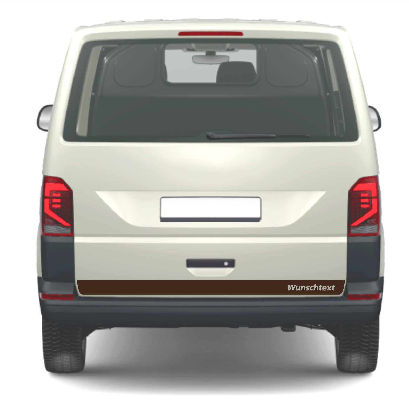 Heckklappen Heckstreifen Aufkleber Wunschtext passend für VW T6.1 T6 T5 Multivan Bulli - Streifen 1 - FOTOFOL