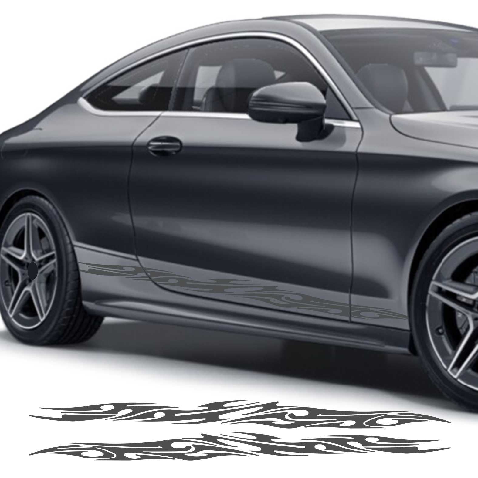 Seitenstreifen Auto Aufkleber Dekor Sticker Tuning Racing - FOTOFOL