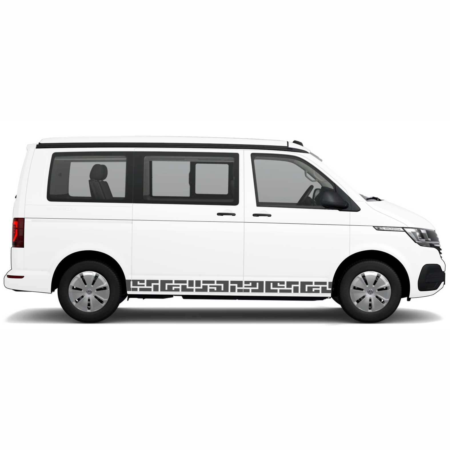 Seitenstreifen passend für Volkswagen Multivan Transporter T5 T6 T6.1 VW Bus Autoaufkleber - FOTOFOL