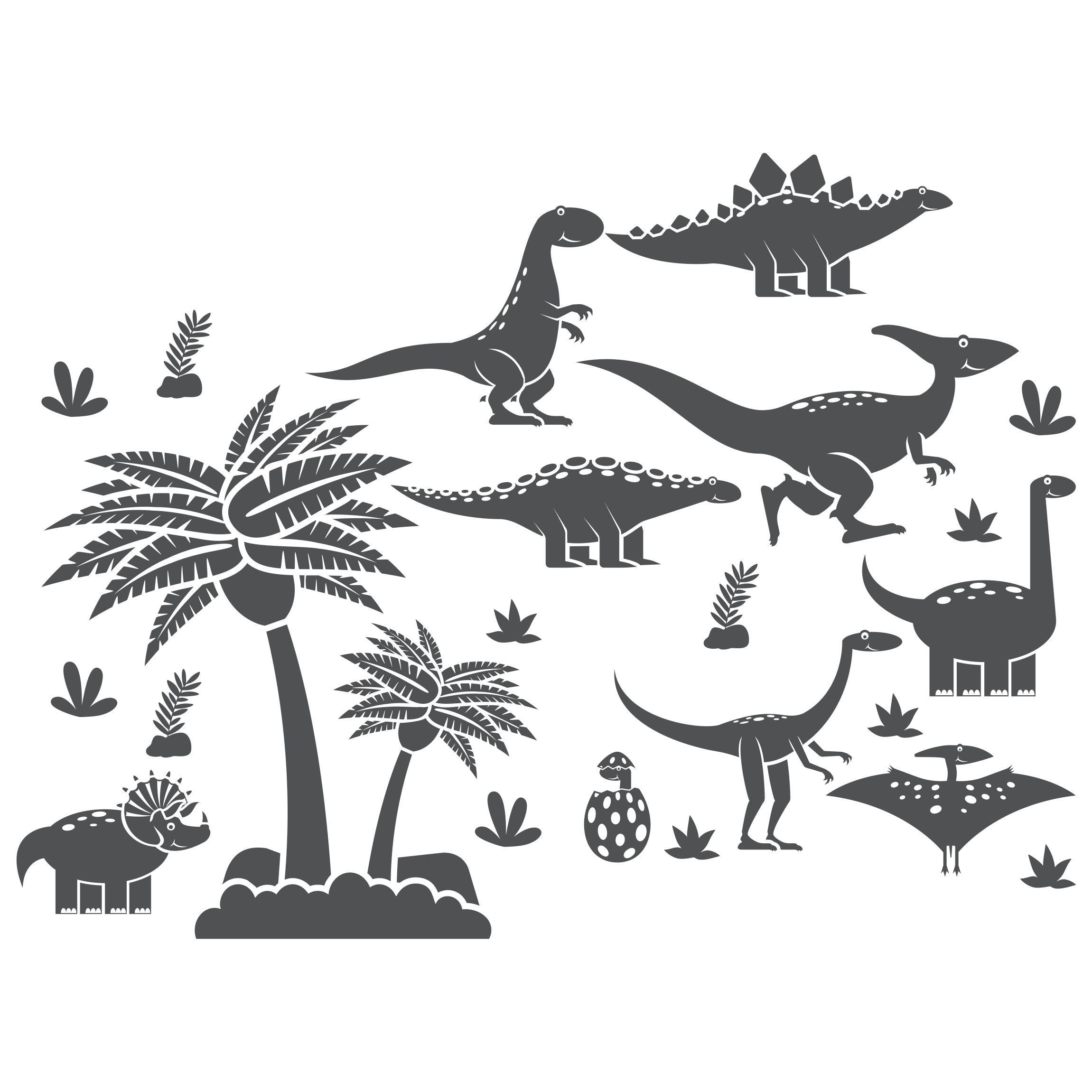 Aufkleber Wandtattoo Dinosaurier Steinzeit Dino Kinderzimmer Junge - FOTOFOL