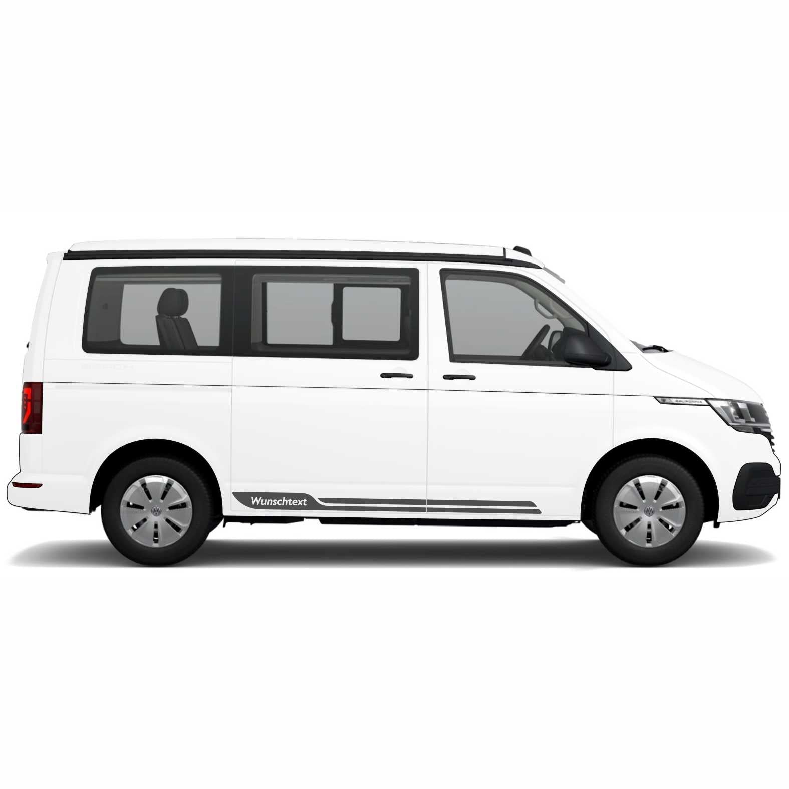 Seitenstreifen passend für VW T6.1, T6, T5, Multivan, Bulli, Wunschtext Aufkleber - FOTOFOL
