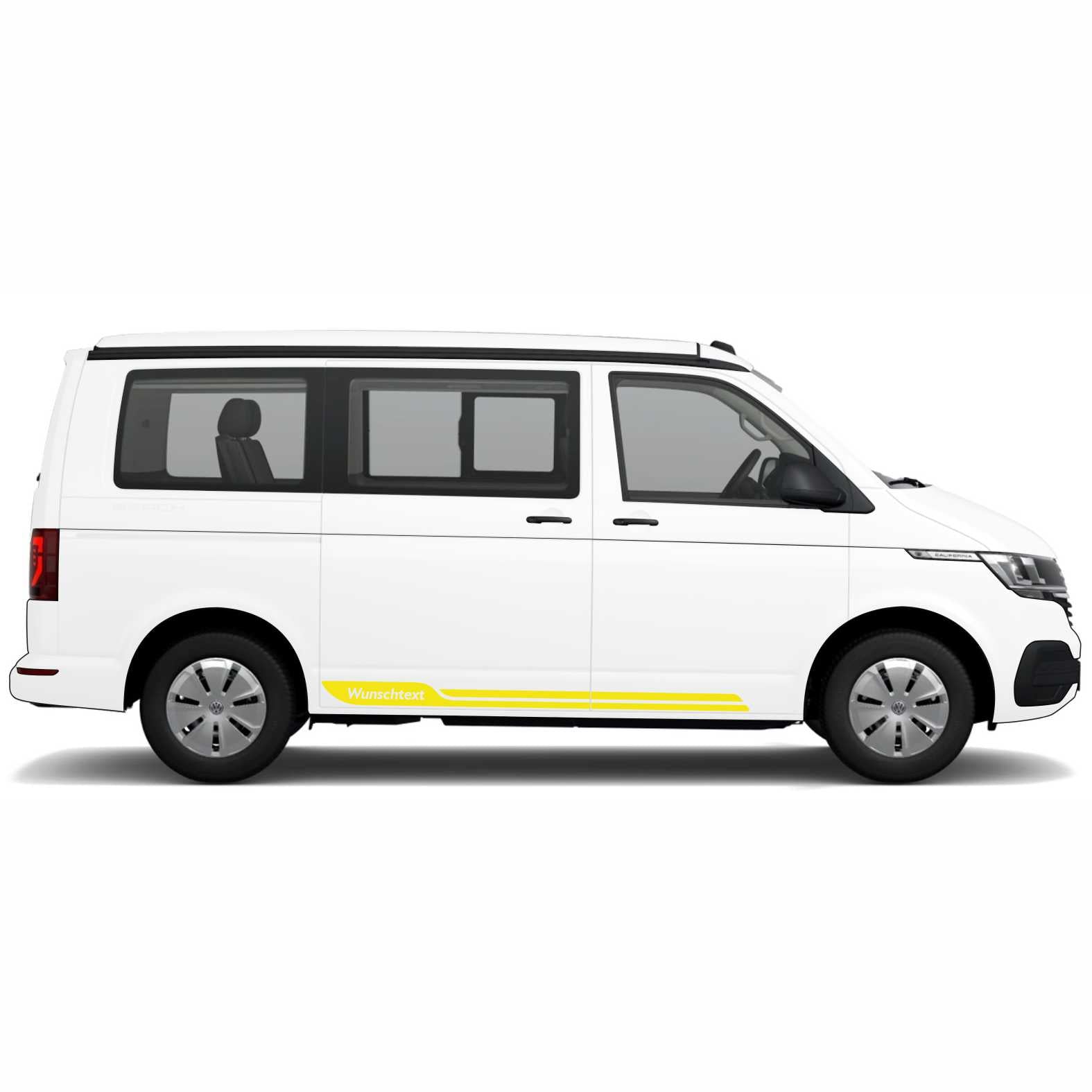 Seitenstreifen passend für VW T6.1, T6, T5, Multivan, Bulli, Wunschtext Aufkleber - FOTOFOL