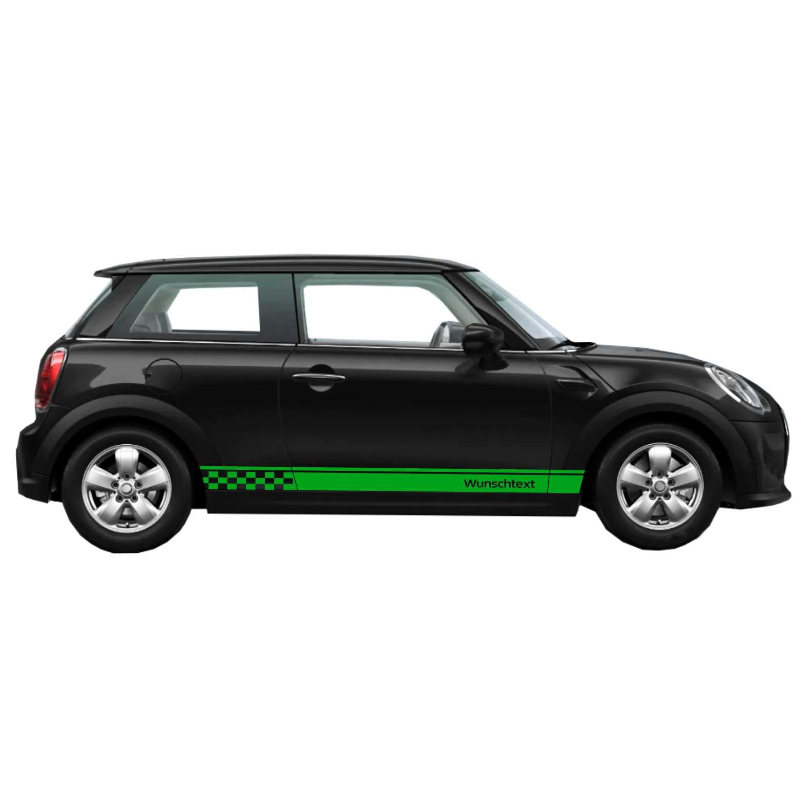 Seitenstreifen passt für Mini Cooper Wunschtext Aufkleber 185 x 11 cm - FOTOFOL
