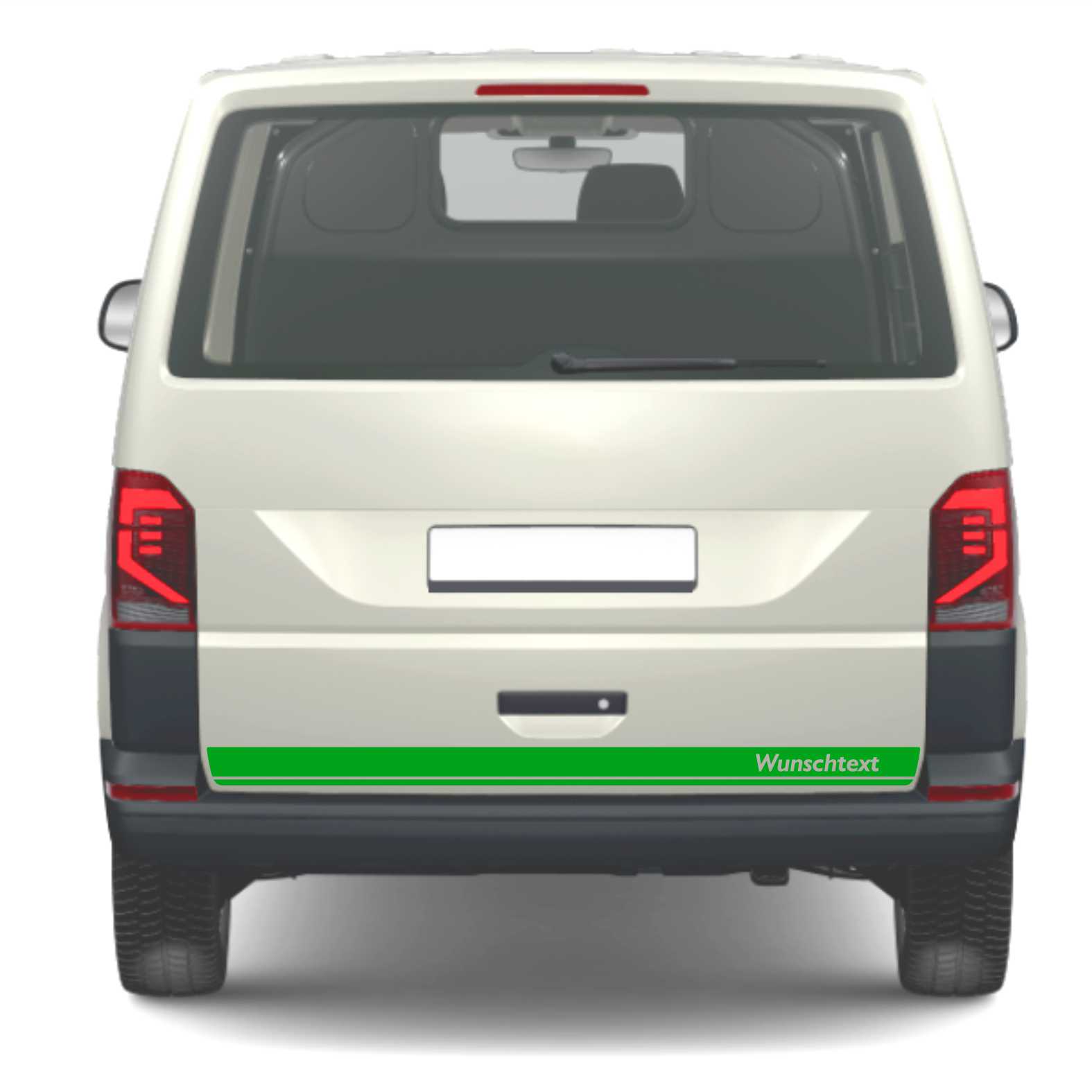 Heckstreifen Heckklappen Aufkleber Wunschtext passend für VW T6.1 T6 T5 Multivan Bulli Transporter - Streifen 2 - FOTOFOL