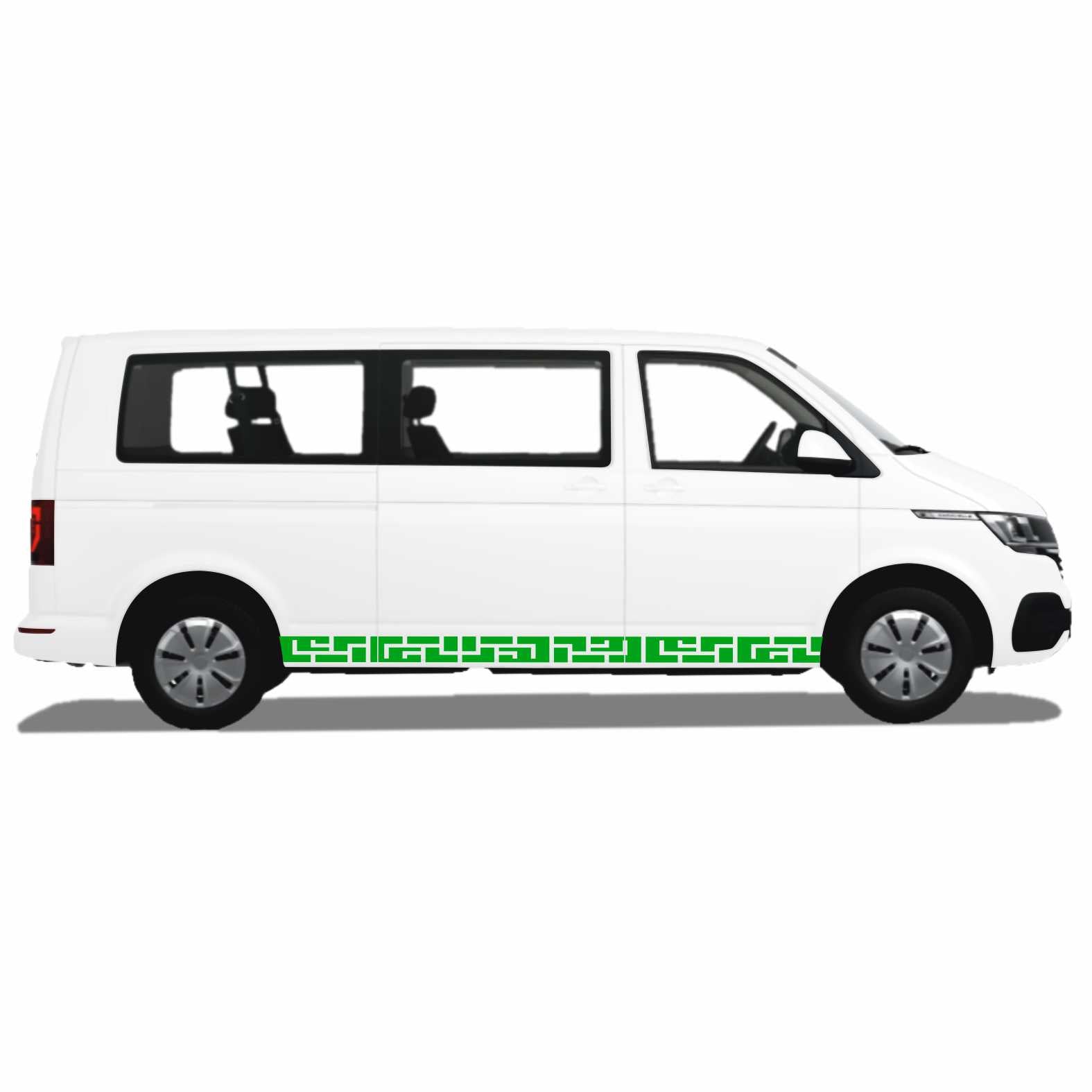 Seitenstreifen passend für Volkswagen Multivan Transporter T5 T6 T6.1 VW Bus Autoaufkleber - FOTOFOL