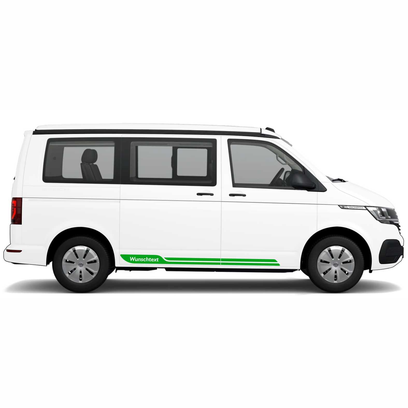 Seitenstreifen passend für VW T6.1, T6, T5, Multivan, Bulli, Wunschtext Aufkleber - FOTOFOL