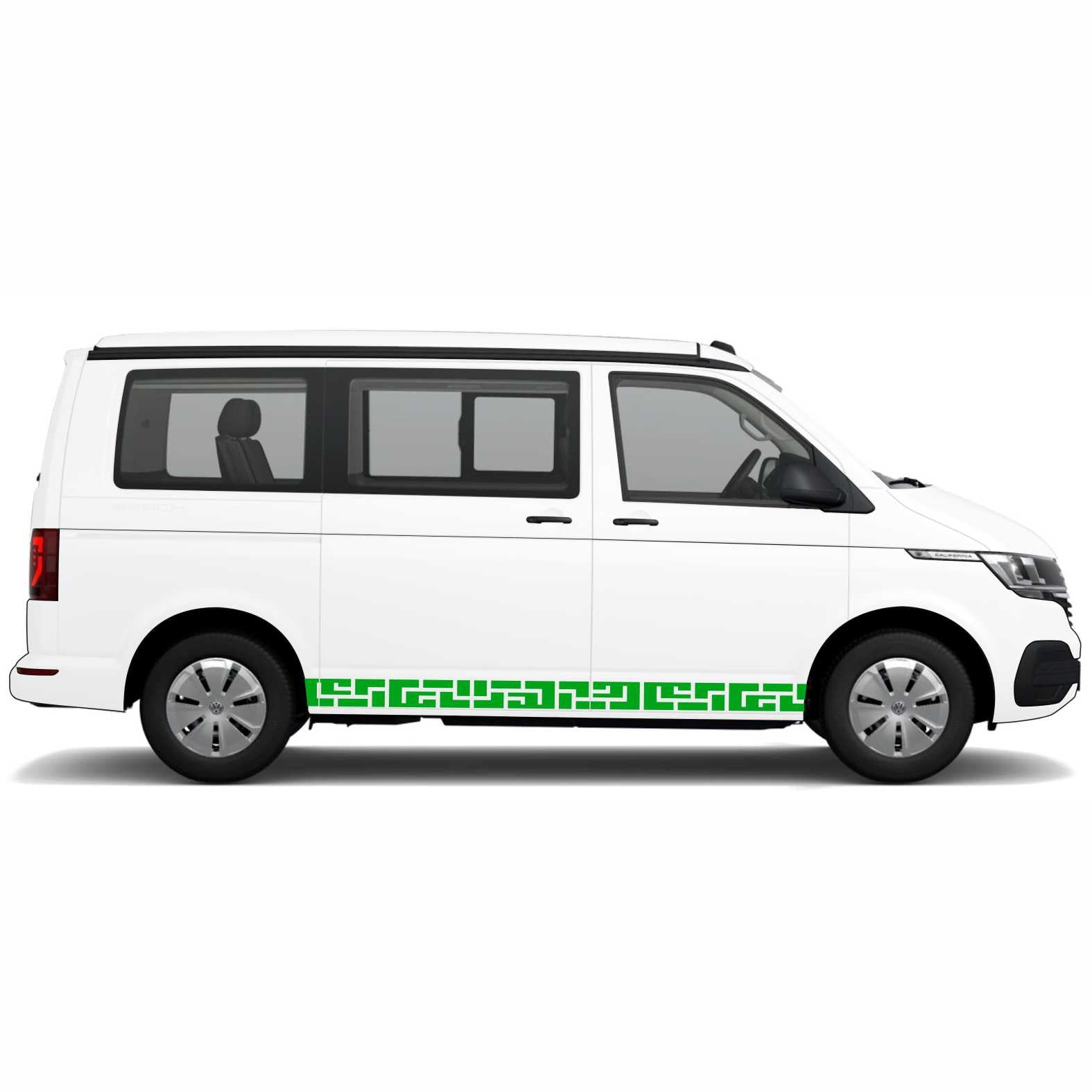 Seitenstreifen passend für Volkswagen Multivan Transporter T5 T6 T6.1 VW Bus Autoaufkleber - FOTOFOL