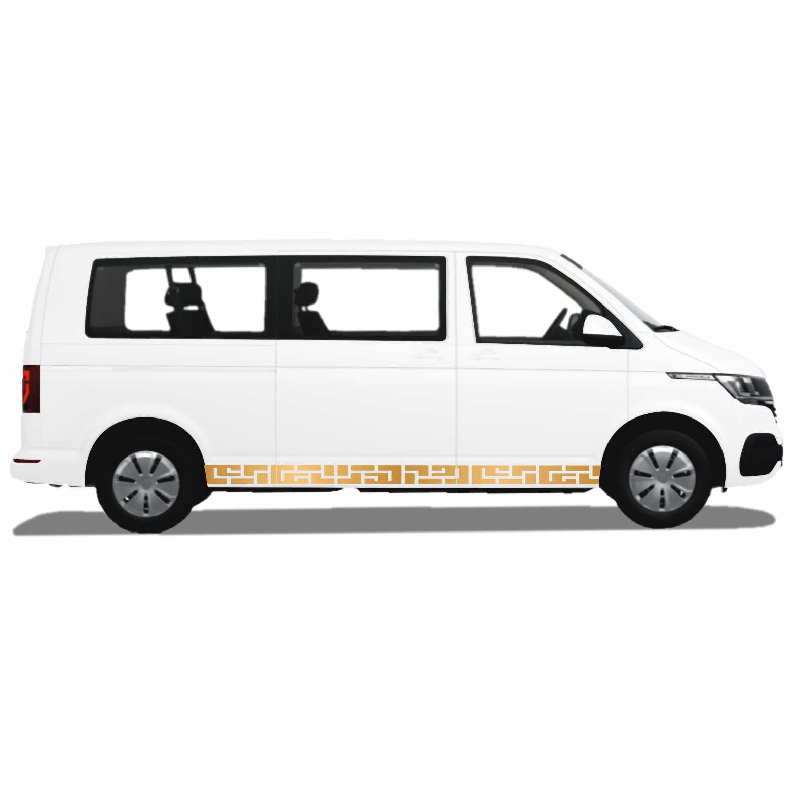 Seitenstreifen passend für Volkswagen Multivan Transporter T5 T6 T6.1 VW Bus Autoaufkleber - FOTOFOL