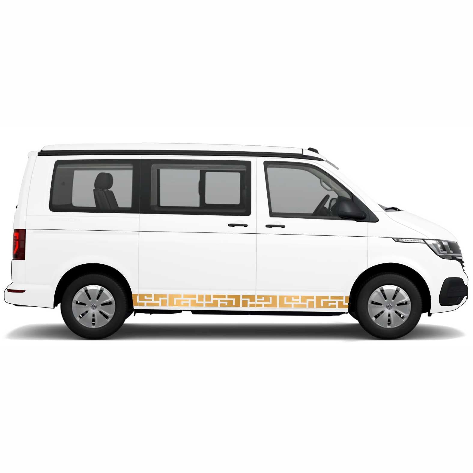 Seitenstreifen passend für Volkswagen Multivan Transporter T5 T6 T6.1 VW Bus Autoaufkleber - FOTOFOL