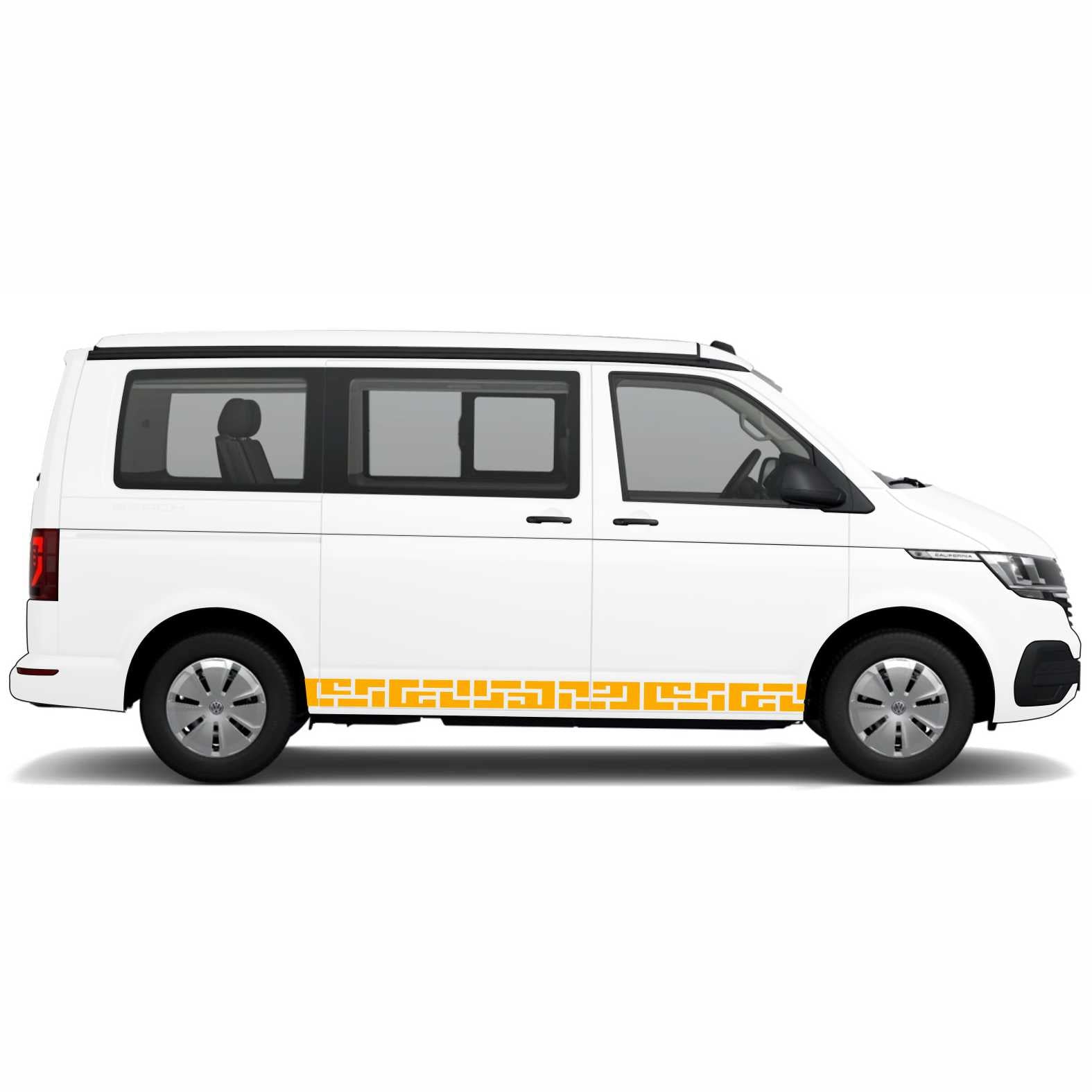 Seitenstreifen passend für Volkswagen Multivan Transporter T5 T6 T6.1 VW Bus Autoaufkleber - FOTOFOL