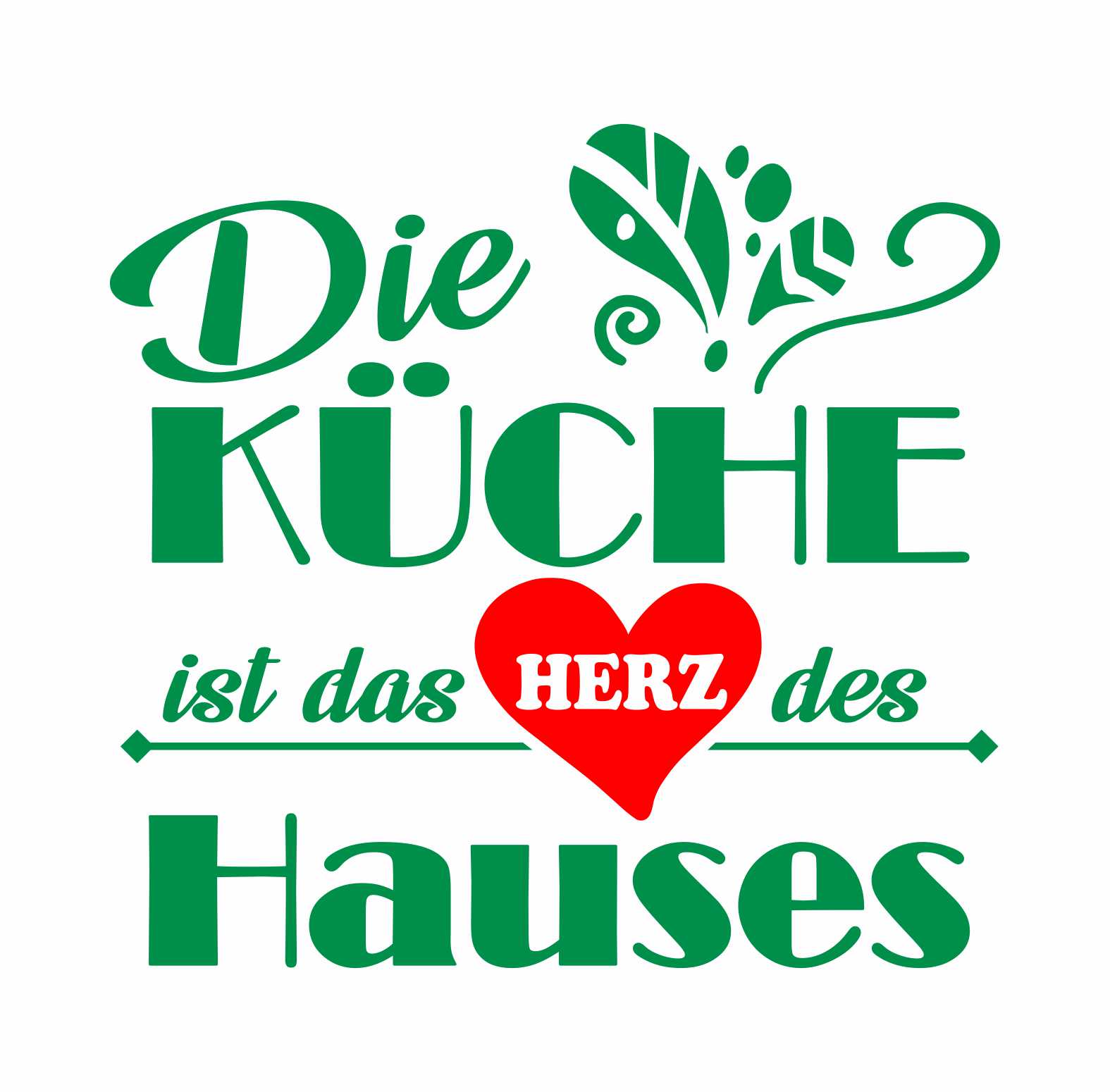 Wandtattoo Küche Deko Die Küche ist das Herz des Hauses - FOTOFOL