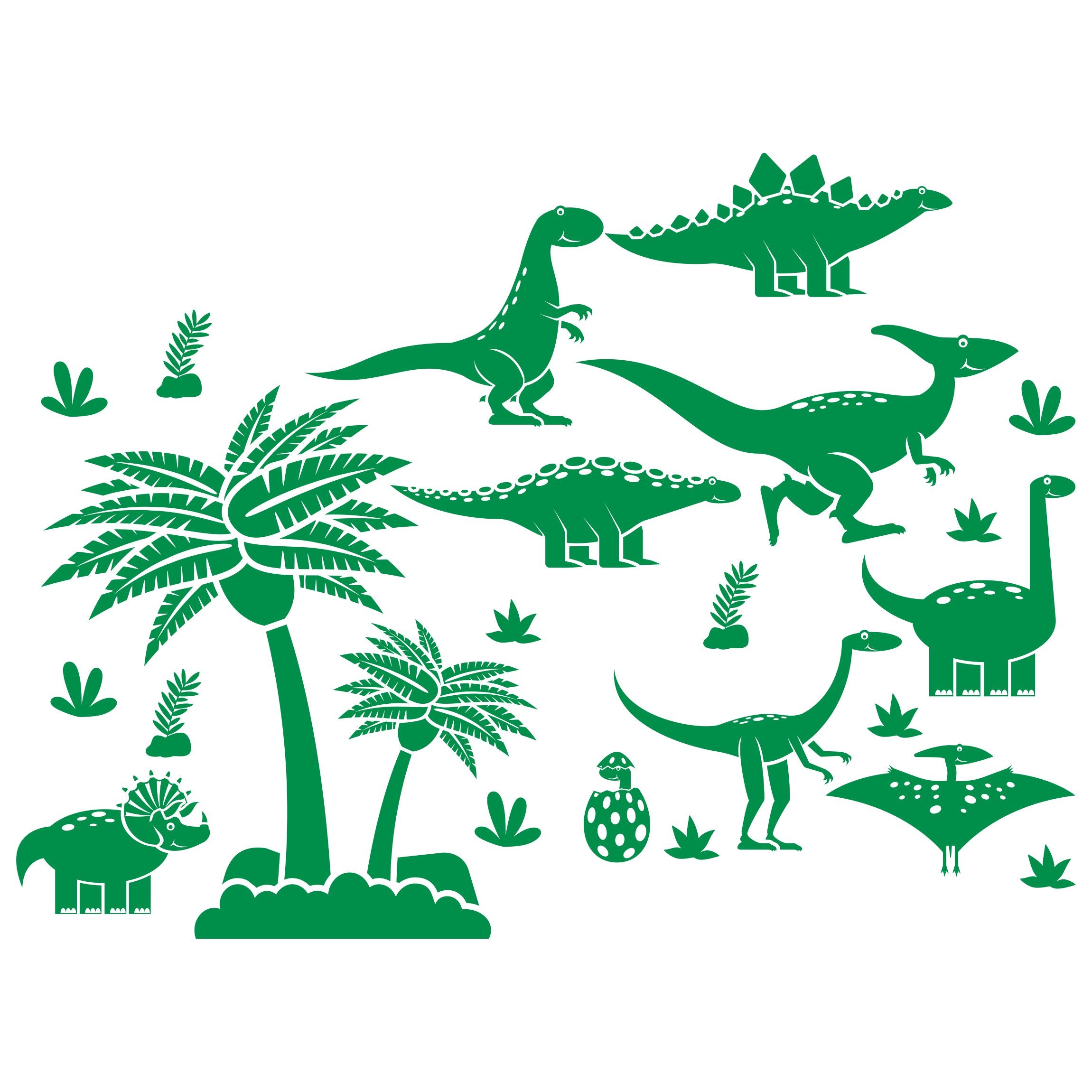 Aufkleber Wandtattoo Dinosaurier Steinzeit Dino Kinderzimmer Junge - FOTOFOL