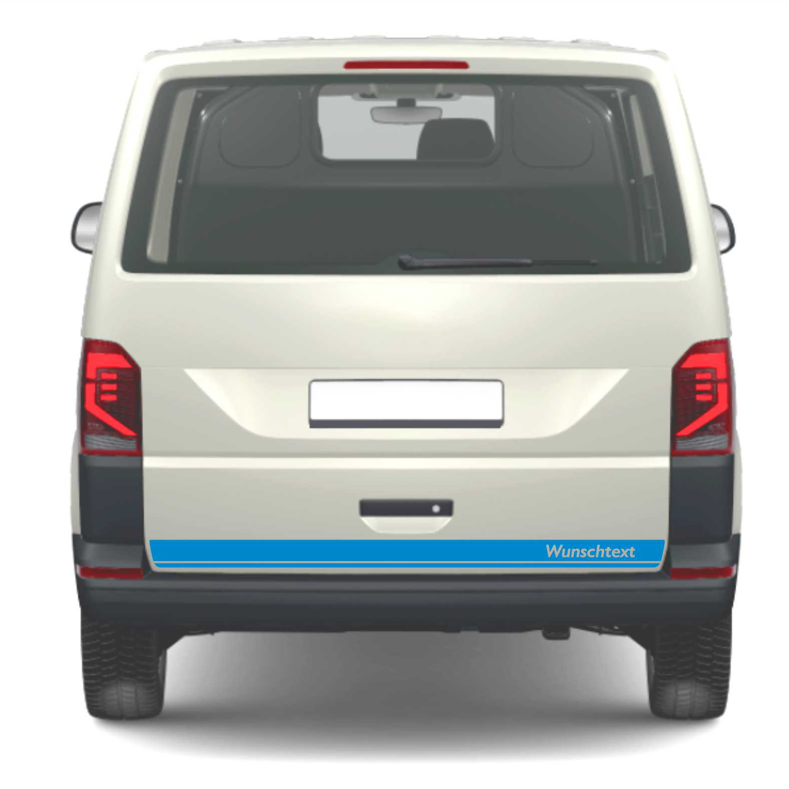 Heckstreifen Heckklappen Aufkleber Wunschtext passend für VW T6.1 T6 T5 Multivan Bulli Transporter - Streifen 2 - FOTOFOL