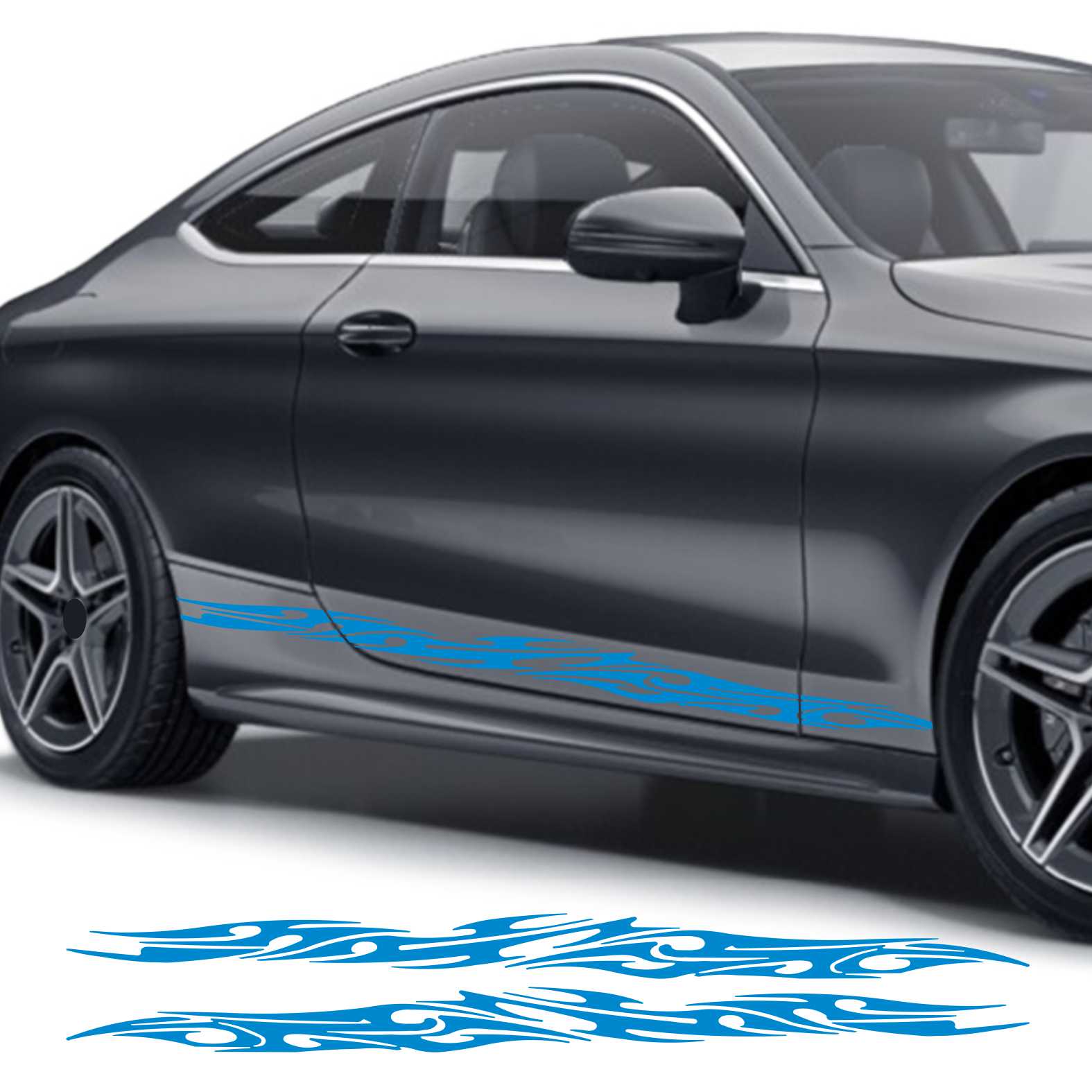 Seitenstreifen Auto Aufkleber Dekor Sticker Tuning Racing - FOTOFOL