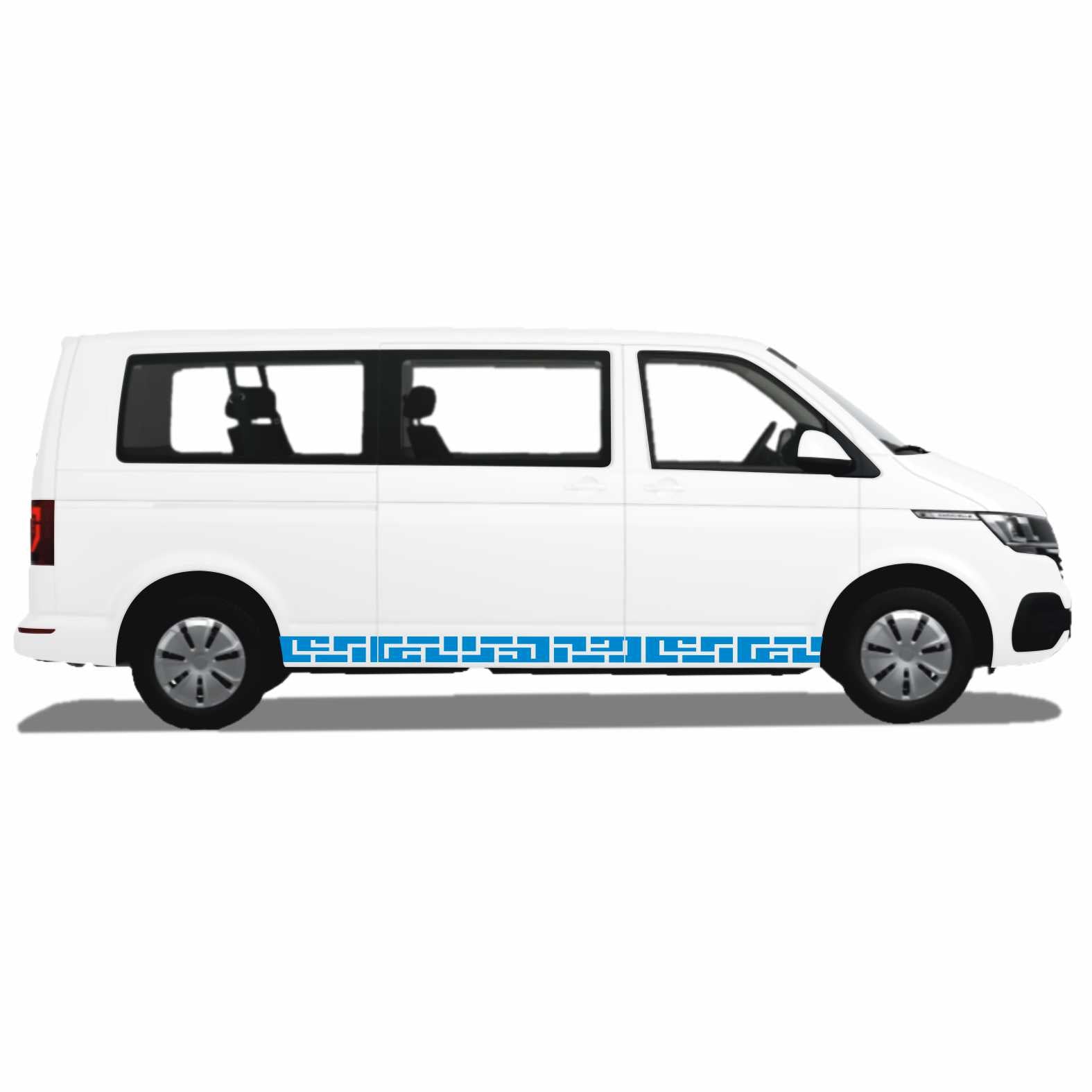 Seitenstreifen passend für Volkswagen Multivan Transporter T5 T6 T6.1 VW Bus Autoaufkleber - FOTOFOL