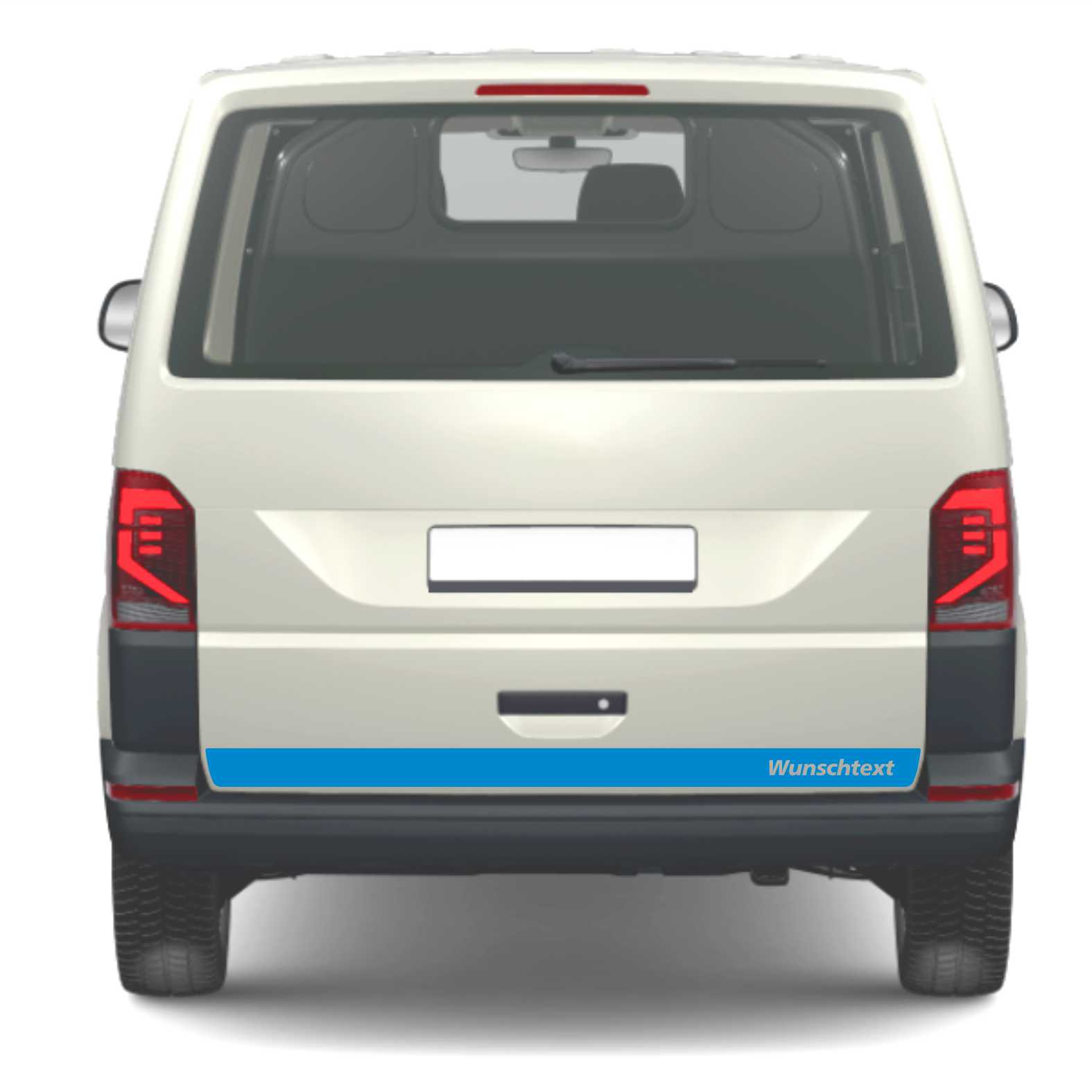 Heckklappen Heckstreifen Aufkleber Wunschtext passend für VW T6.1 T6 T5 Multivan Bulli - Streifen 1 - FOTOFOL