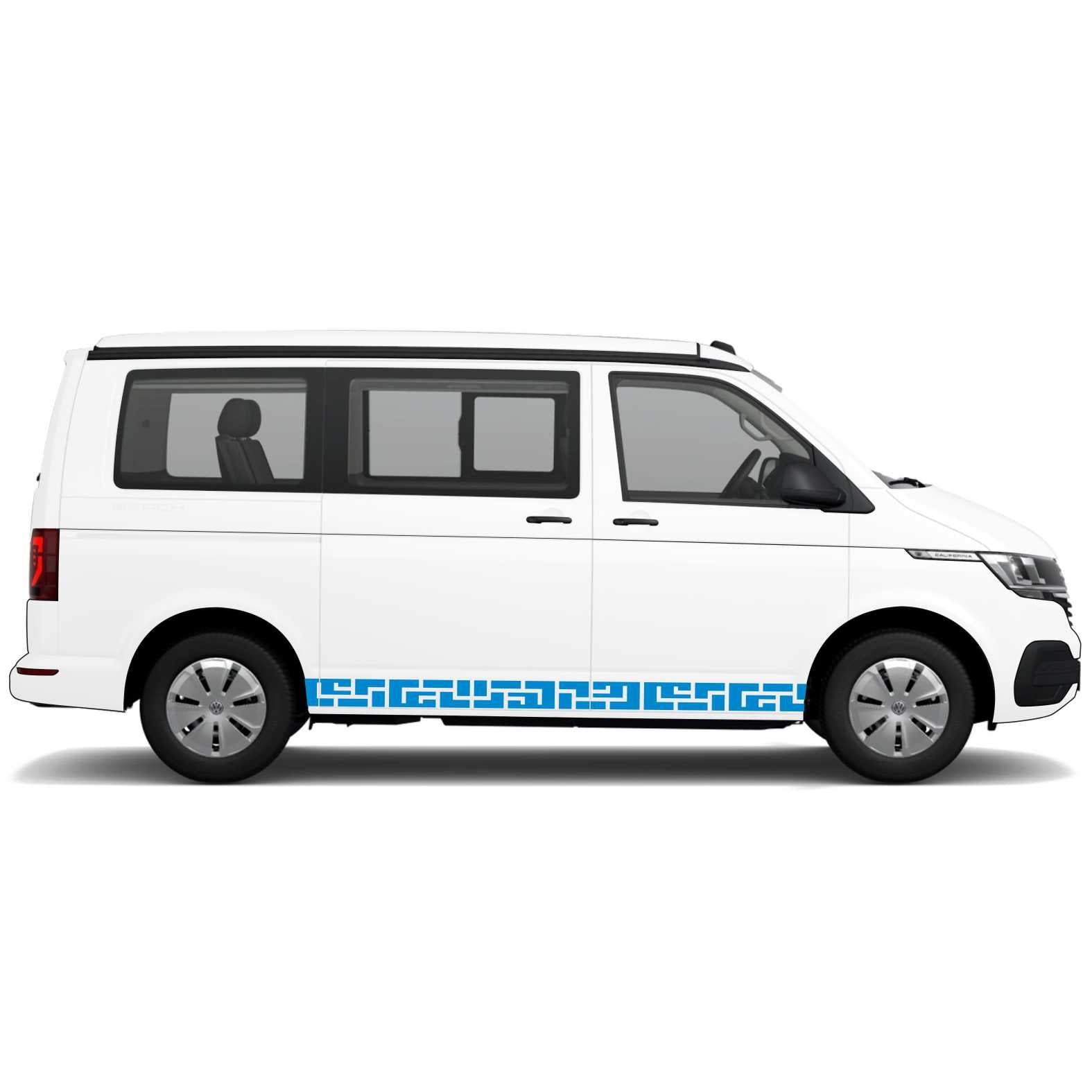 Seitenstreifen passend für Volkswagen Multivan Transporter T5 T6 T6.1 VW Bus Autoaufkleber - FOTOFOL