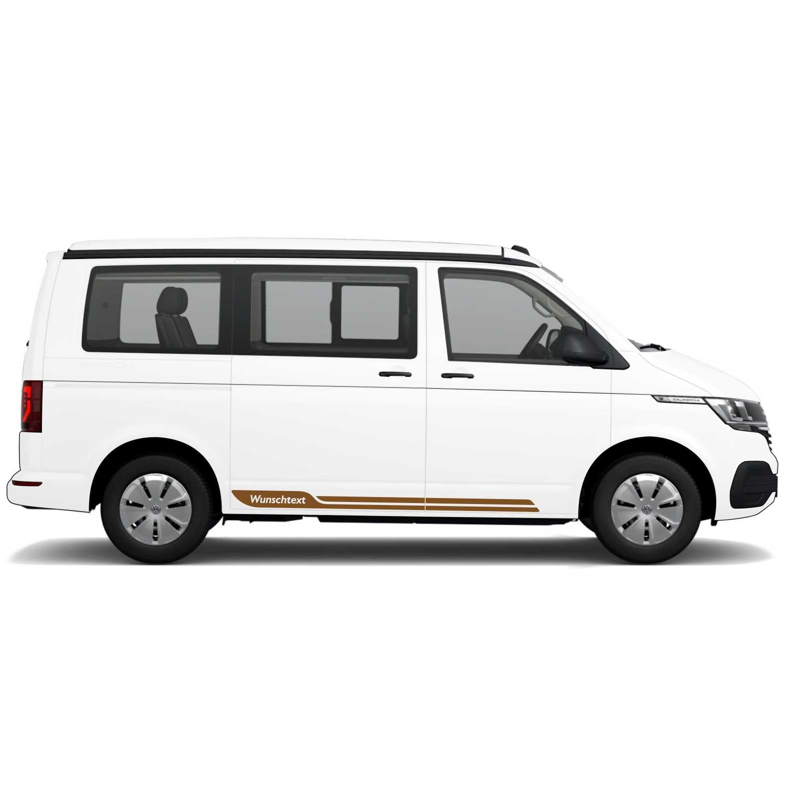 Seitenstreifen passend für VW T6.1, T6, T5, Multivan, Bulli, Wunschtext Aufkleber - FOTOFOL