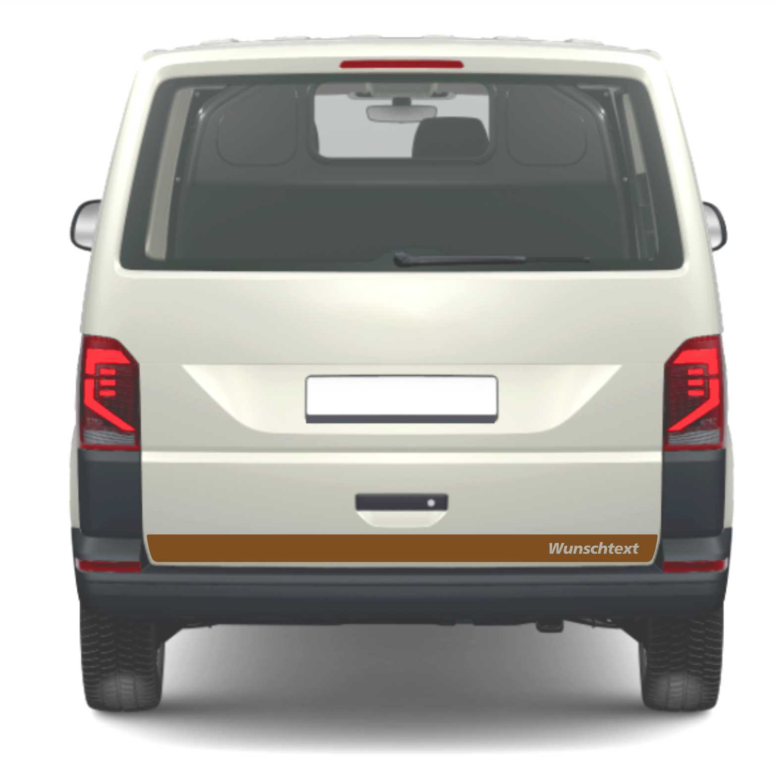Heckklappen Heckstreifen Aufkleber Wunschtext passend für VW T6.1 T6 T5 Multivan Bulli - Streifen 1 - FOTOFOL