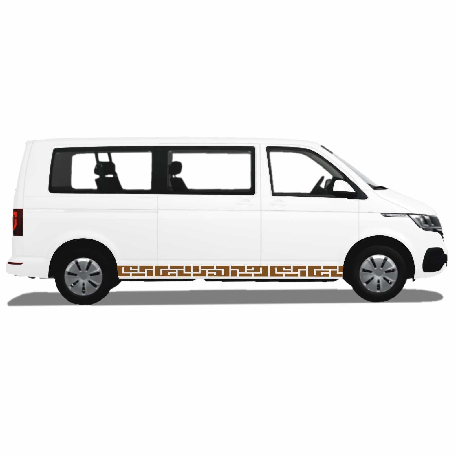 Seitenstreifen passend für Volkswagen Multivan Transporter T5 T6 T6.1 VW Bus Autoaufkleber - FOTOFOL