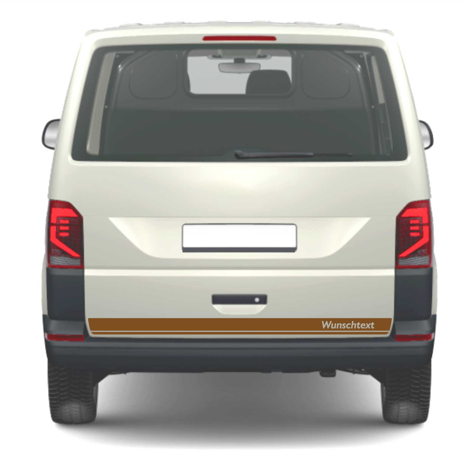 Heckstreifen Heckklappen Aufkleber Wunschtext passend für VW T6.1 T6 T5 Multivan Bulli Transporter - Streifen 2 - FOTOFOL