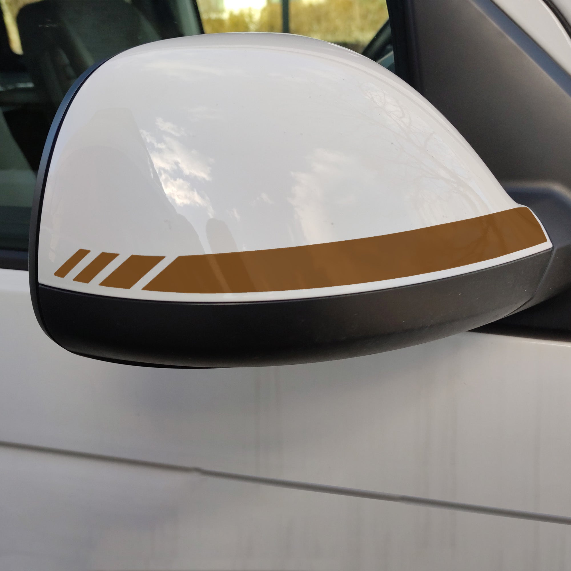 Spiegelstreifen Aufkleber Set passend für VW T6.1 - Spiegelgehäuse Tuning Sticker - FOTOFOL