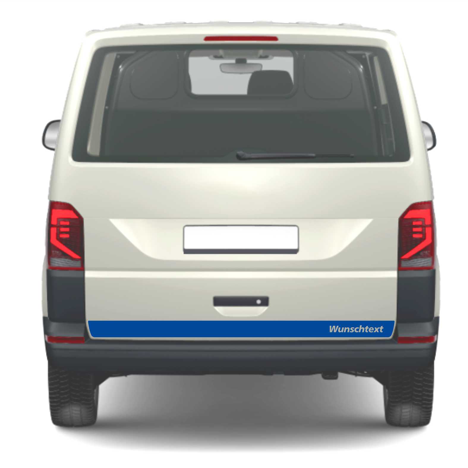 Heckklappen Heckstreifen Aufkleber Wunschtext passend für VW T6.1 T6 T5 Multivan Bulli - Streifen 1 - FOTOFOL