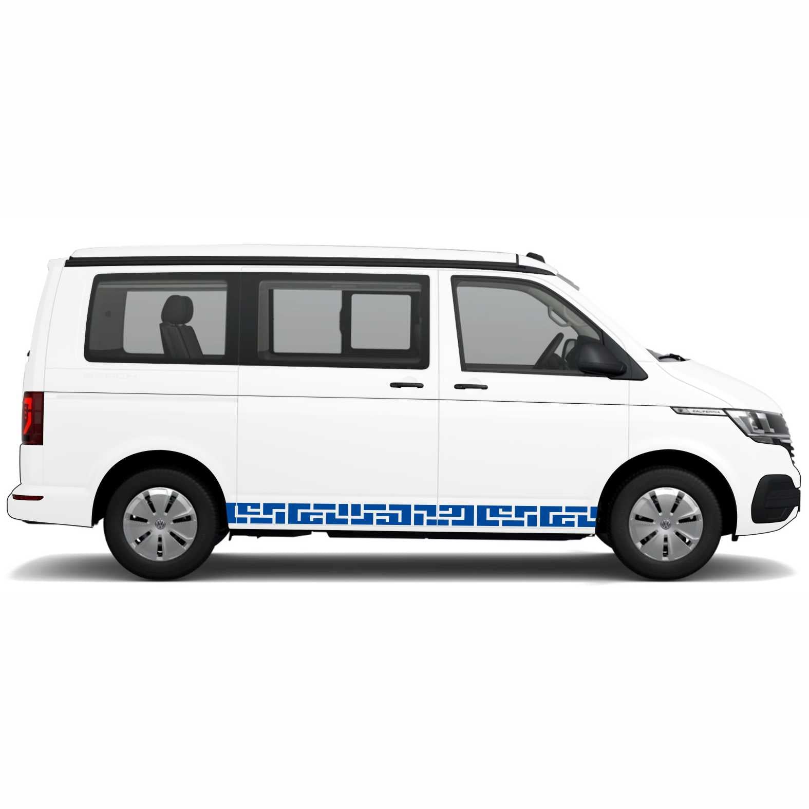 Seitenstreifen passend für Volkswagen Multivan Transporter T5 T6 T6.1 VW Bus Autoaufkleber - FOTOFOL