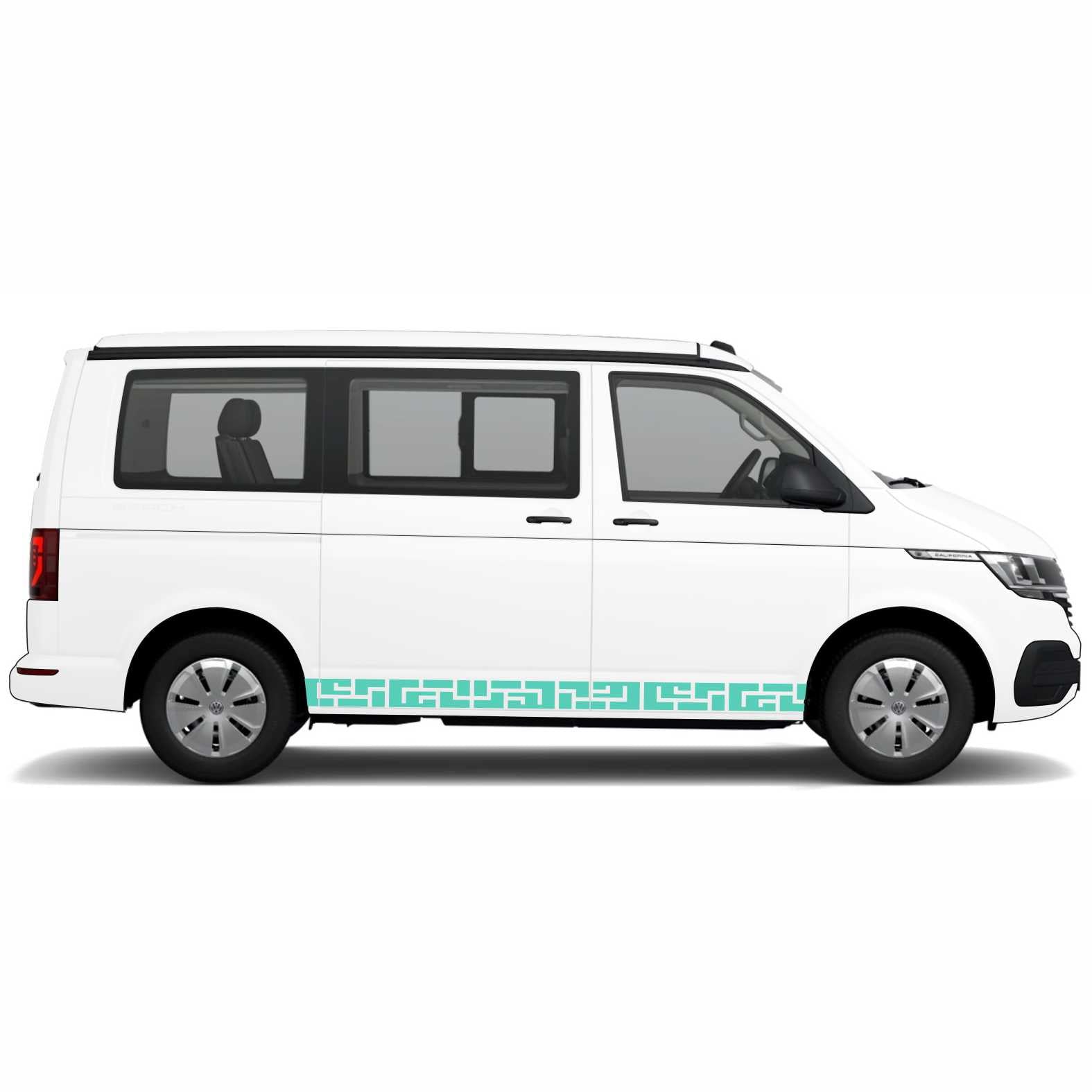 Seitenstreifen passend für Volkswagen Multivan Transporter T5 T6 T6.1 VW Bus Autoaufkleber - FOTOFOL