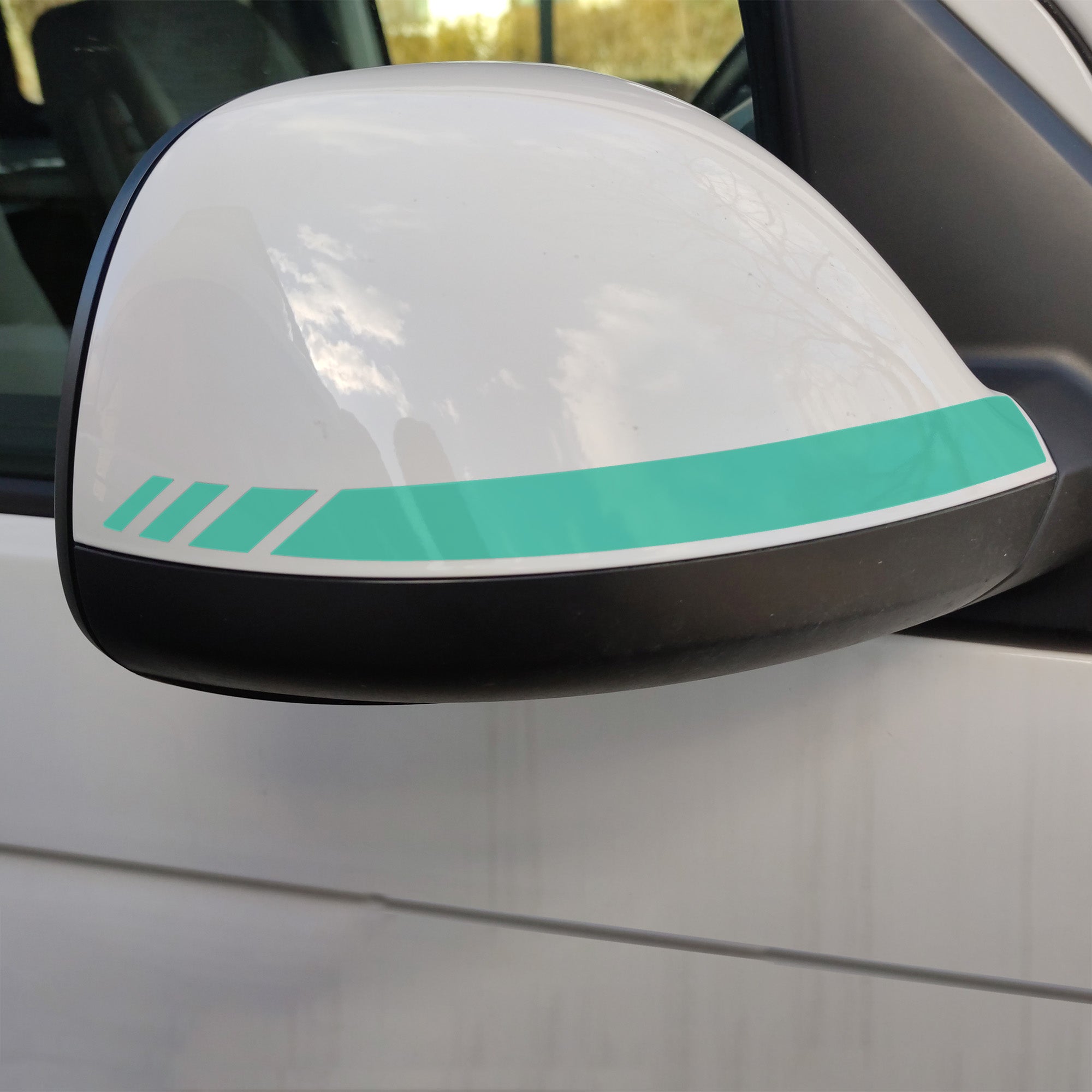 Spiegelstreifen Aufkleber Set passend für VW T6.1 - Spiegelgehäuse Tuning Sticker - FOTOFOL
