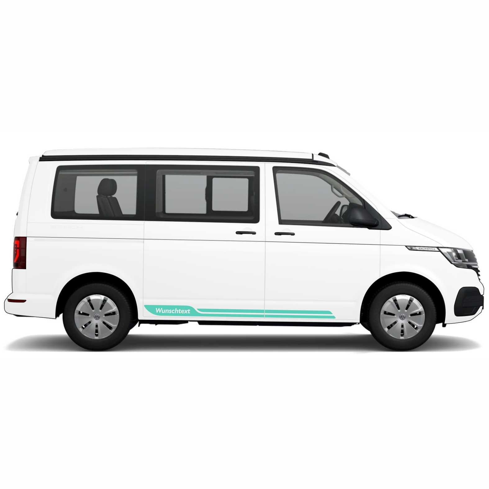 Seitenstreifen passend für VW T6.1, T6, T5, Multivan, Bulli, Wunschtext Aufkleber - FOTOFOL