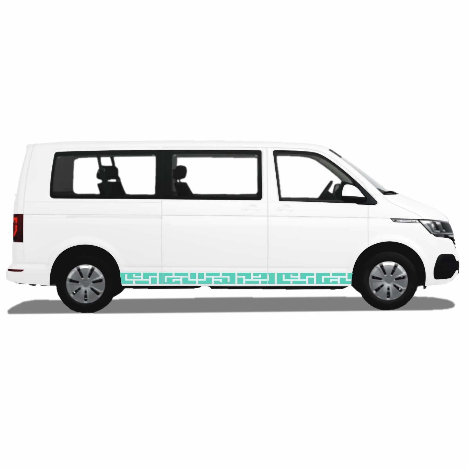 Seitenstreifen passend für Volkswagen Multivan Transporter T5 T6 T6.1 VW Bus Autoaufkleber - FOTOFOL