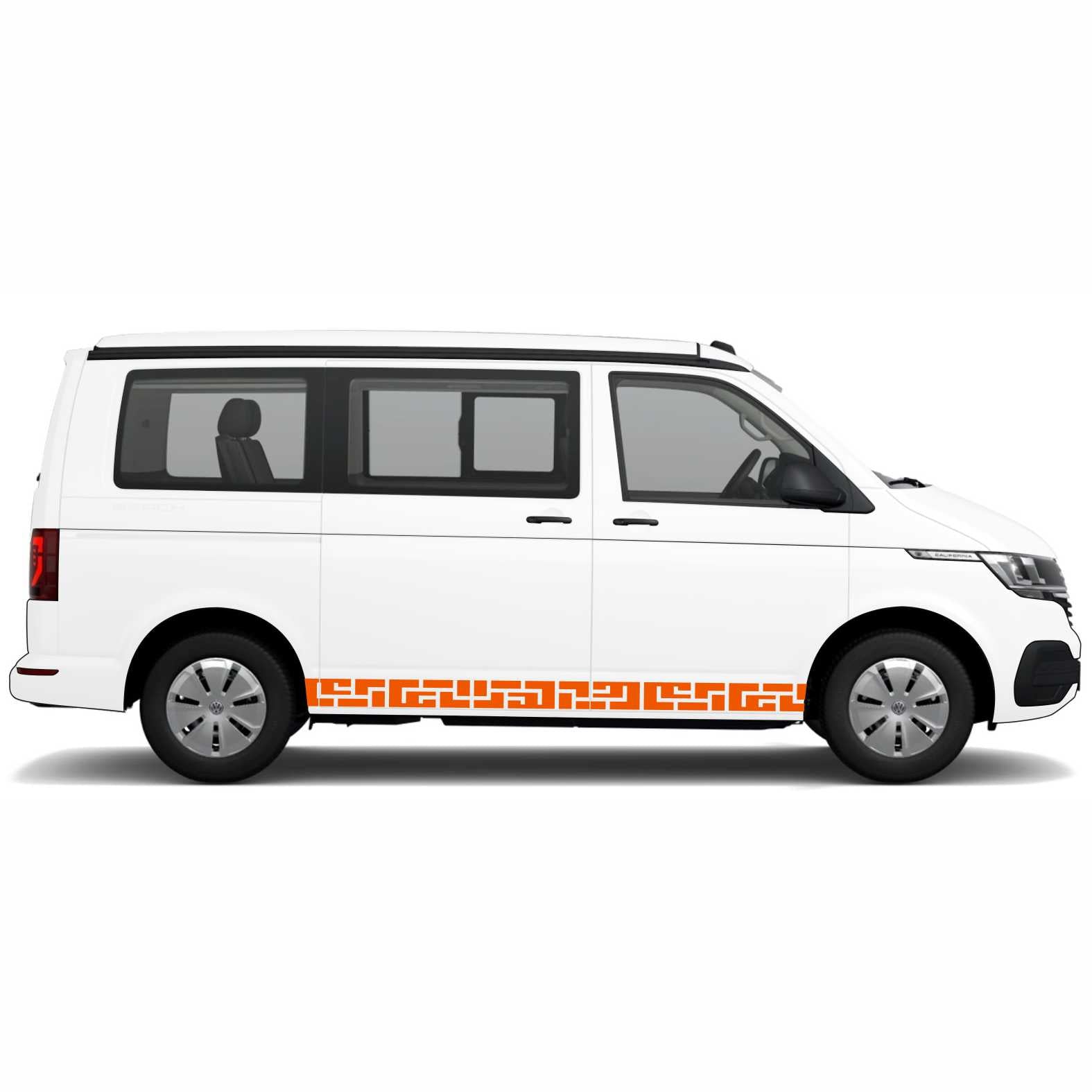 Seitenstreifen passend für Volkswagen Multivan Transporter T5 T6 T6.1 VW Bus Autoaufkleber - FOTOFOL