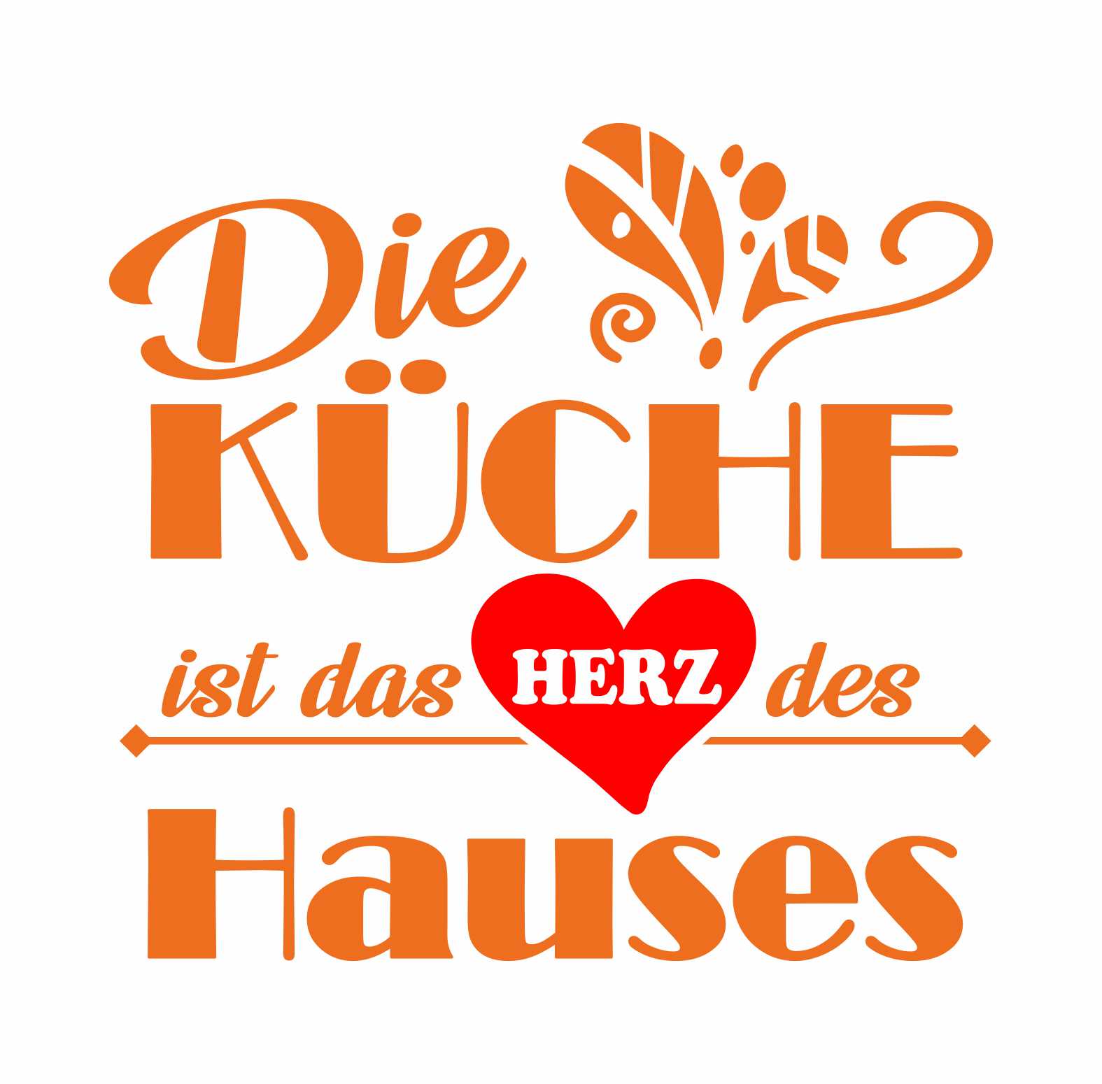 Wandtattoo Küche Deko Die Küche ist das Herz des Hauses - FOTOFOL