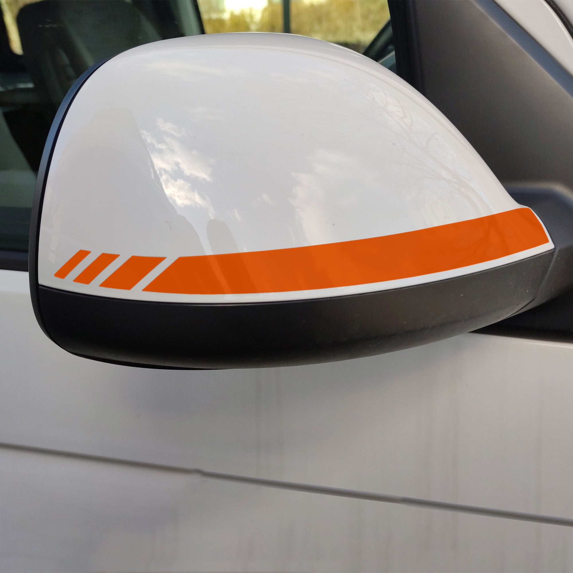 Spiegelstreifen Aufkleber Set passend für VW T6.1 - Spiegelgehäuse Tuning Sticker - FOTOFOL