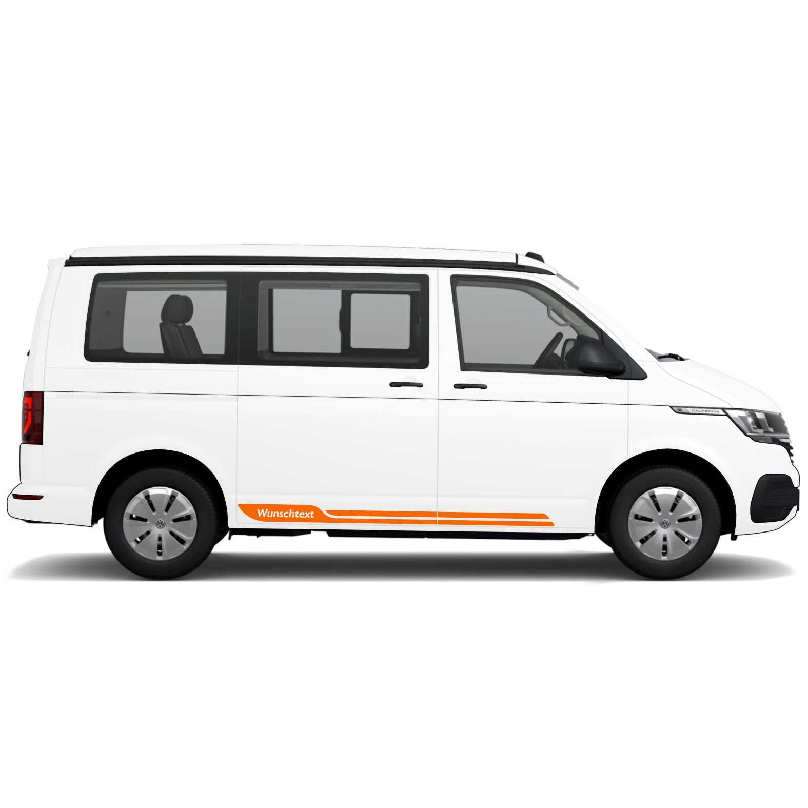 Seitenstreifen passend für VW T6.1, T6, T5, Multivan, Bulli, Wunschtext Aufkleber - FOTOFOL