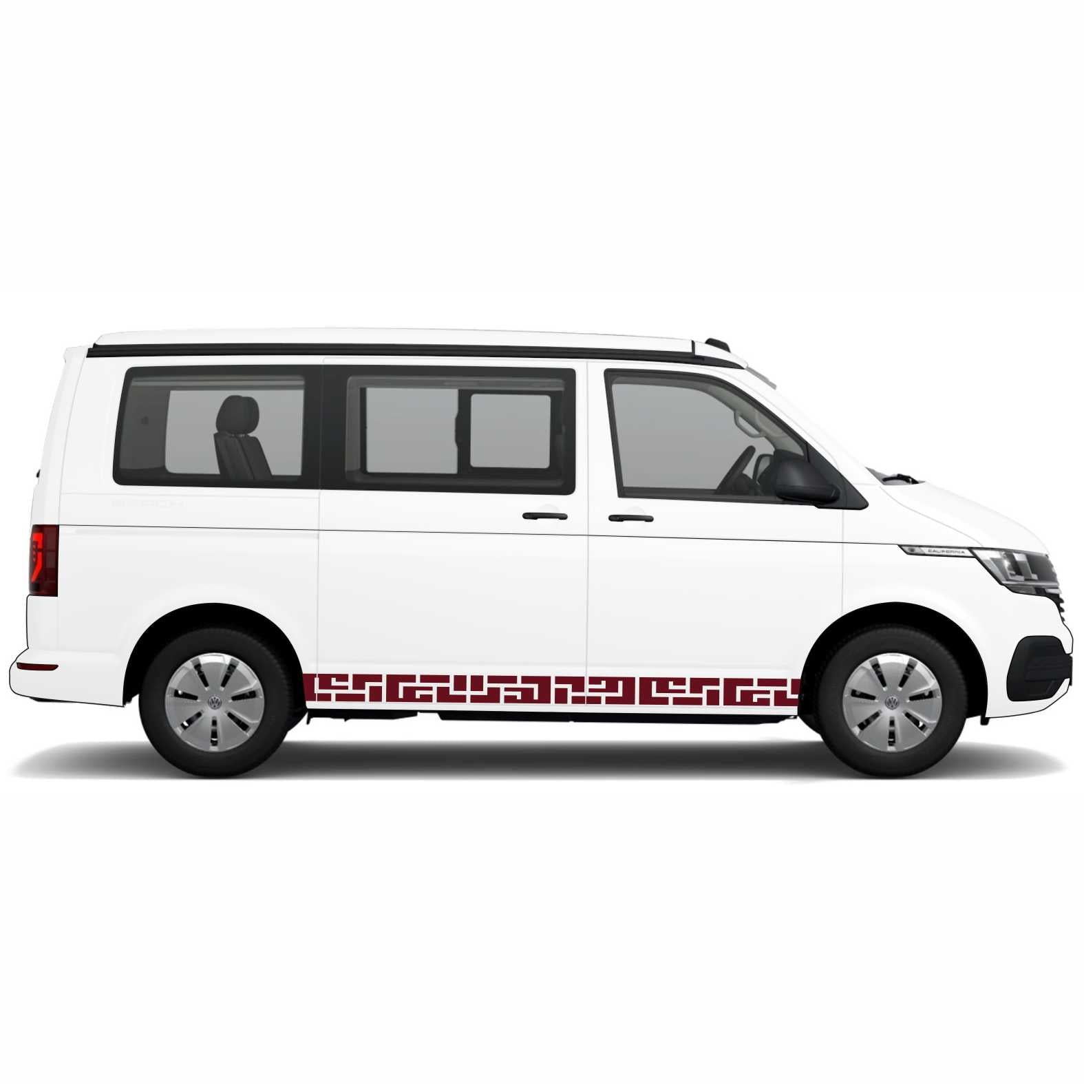 Seitenstreifen passend für Volkswagen Multivan Transporter T5 T6 T6.1 VW Bus Autoaufkleber - FOTOFOL