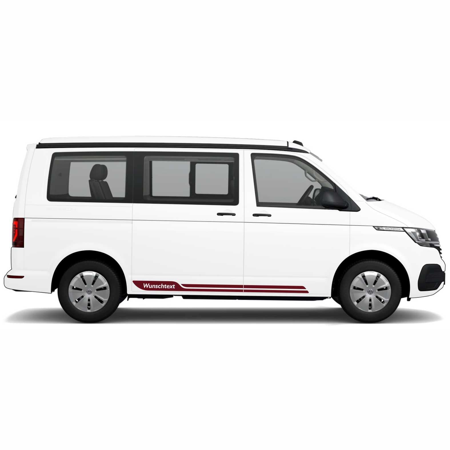Seitenstreifen passend für VW T6.1, T6, T5, Multivan, Bulli, Wunschtext Aufkleber - FOTOFOL