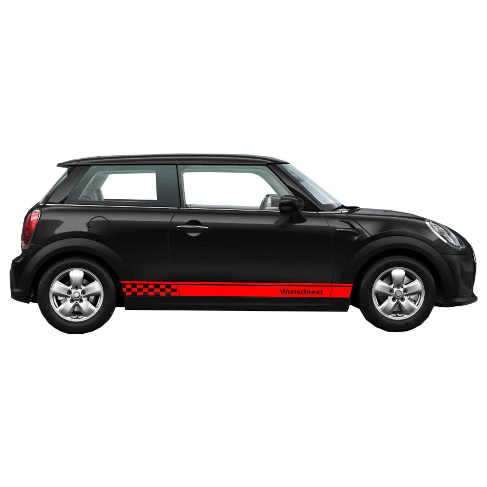 Seitenstreifen passt für Mini Cooper Wunschtext Aufkleber 185 x 11 cm - FOTOFOL