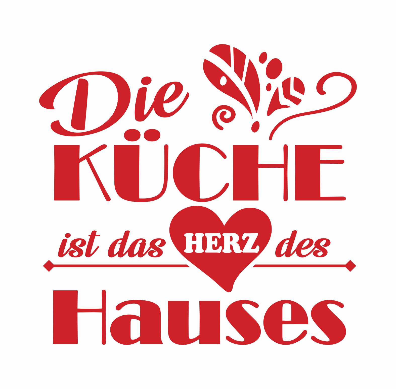 Wandtattoo Küche Deko Die Küche ist das Herz des Hauses - FOTOFOL