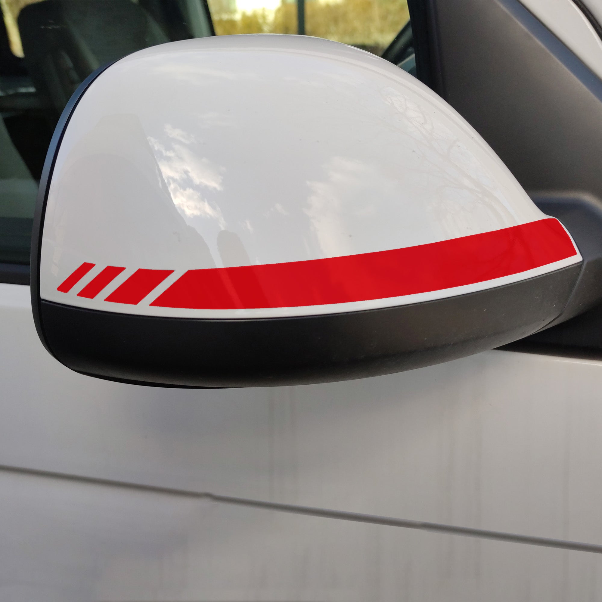 Spiegelstreifen Aufkleber Set passend für VW T6.1 - Spiegelgehäuse Tuning Sticker - FOTOFOL