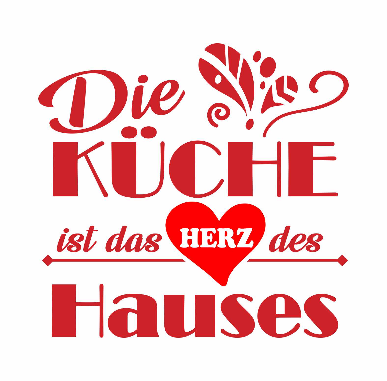 Wandtattoo Küche Deko Die Küche ist das Herz des Hauses - FOTOFOL