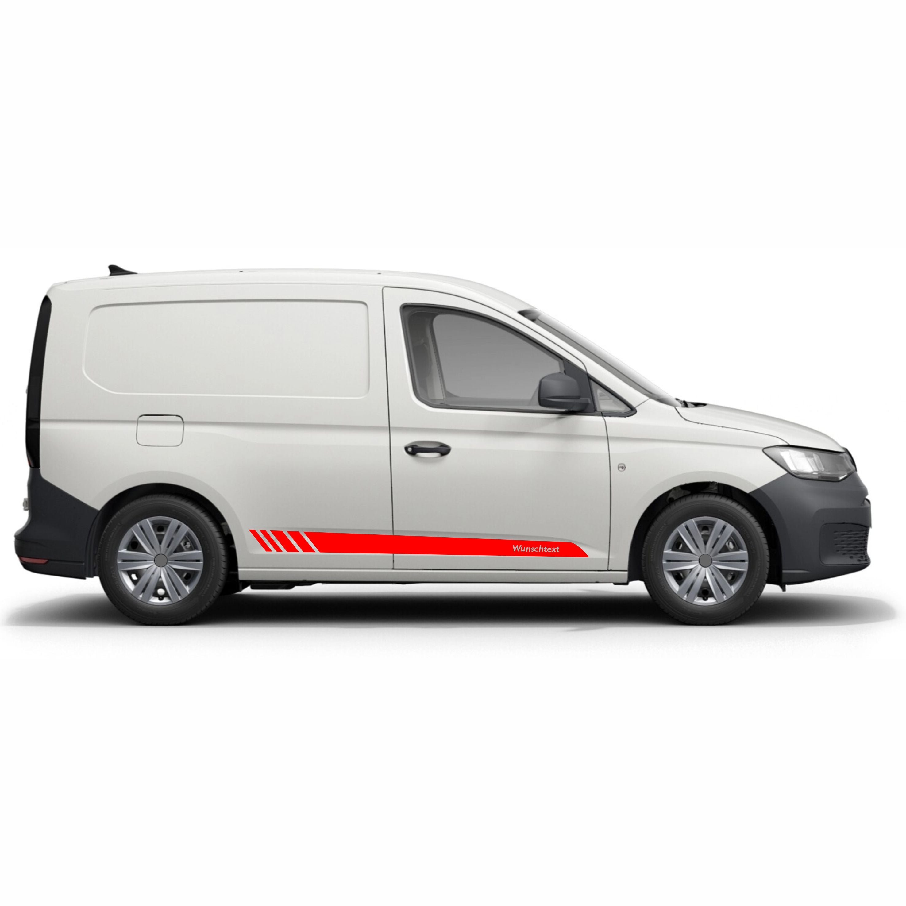 Seitenstreifen Aufkleber Wunschtext passt für VW Caddy - FOTOFOL
