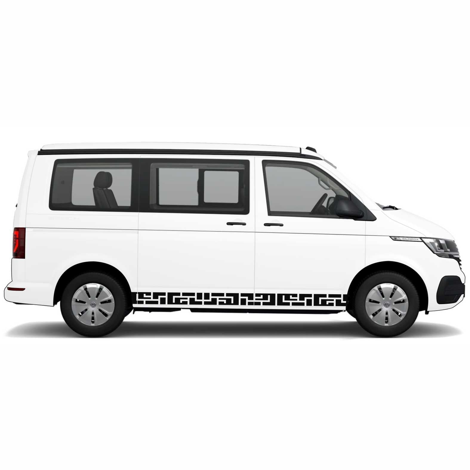 Seitenstreifen passend für Volkswagen Multivan Transporter T5 T6 T6.1 VW Bus Autoaufkleber - FOTOFOL
